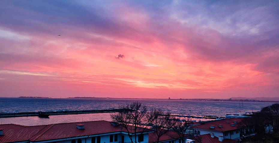 Закат на море