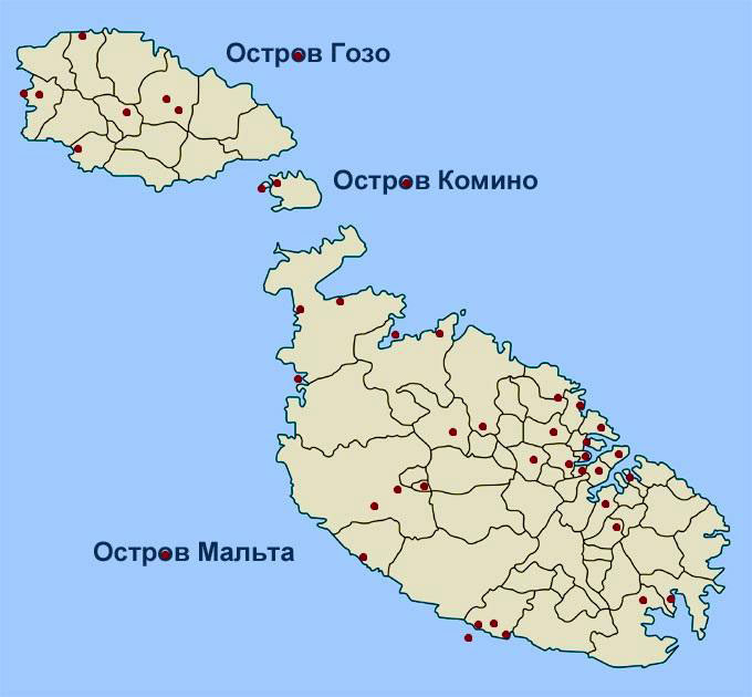 Интерактивная карта Мальты