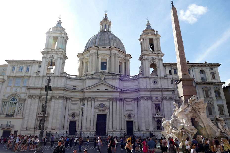 Рим. Пьяцца Навона (Piazza Navona), церковь Святой Агнессы
