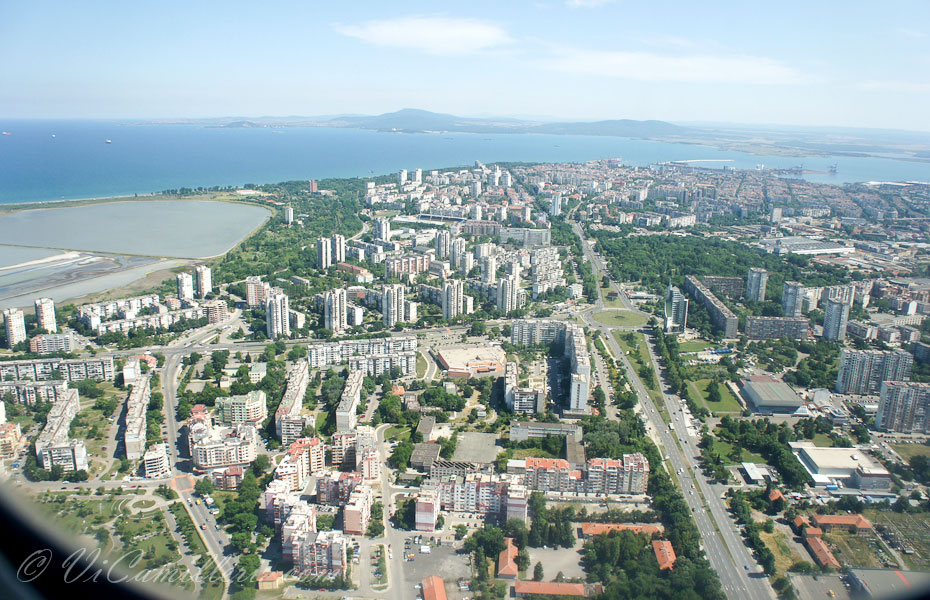 Болгария. Бургас с самолета