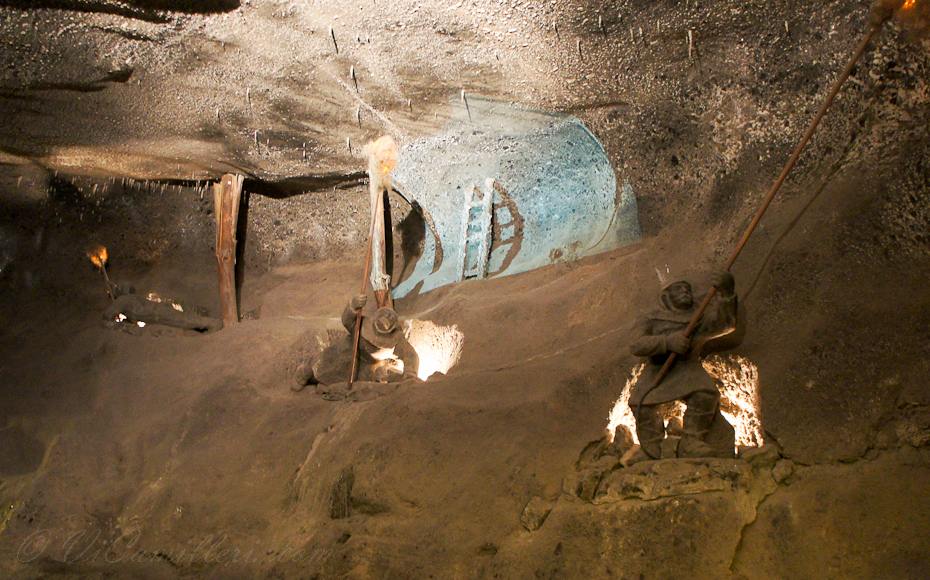 Сгоревшая камера в шахтах Величка